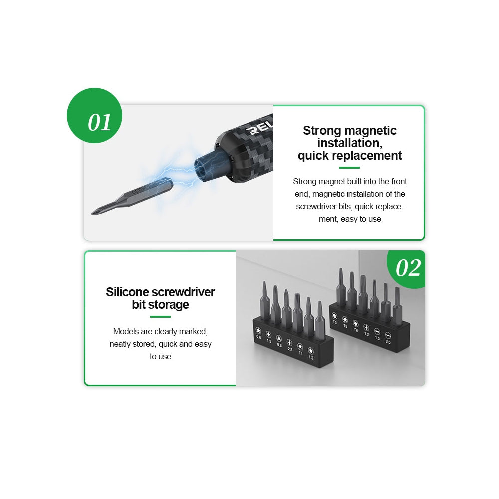 RELIFE E1 Carbon Fiber Electric Screwdriver Set