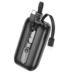 BOROFONE BJ46 Lord 22.5W+PD20W fully compatible power bank with digital display and cable(10000mAh) - Black