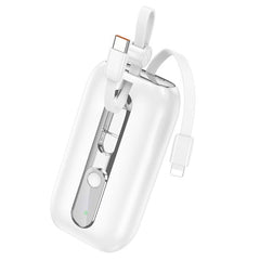 BOROFONE BJ46 Lord 22.5W+PD20W fully compatible power bank with digital display and cable(10000mAh) - white