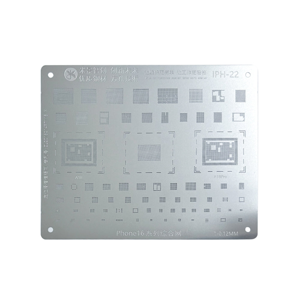 MiJing High Precision BGA Reballing Stencil for iPhone 16 Series