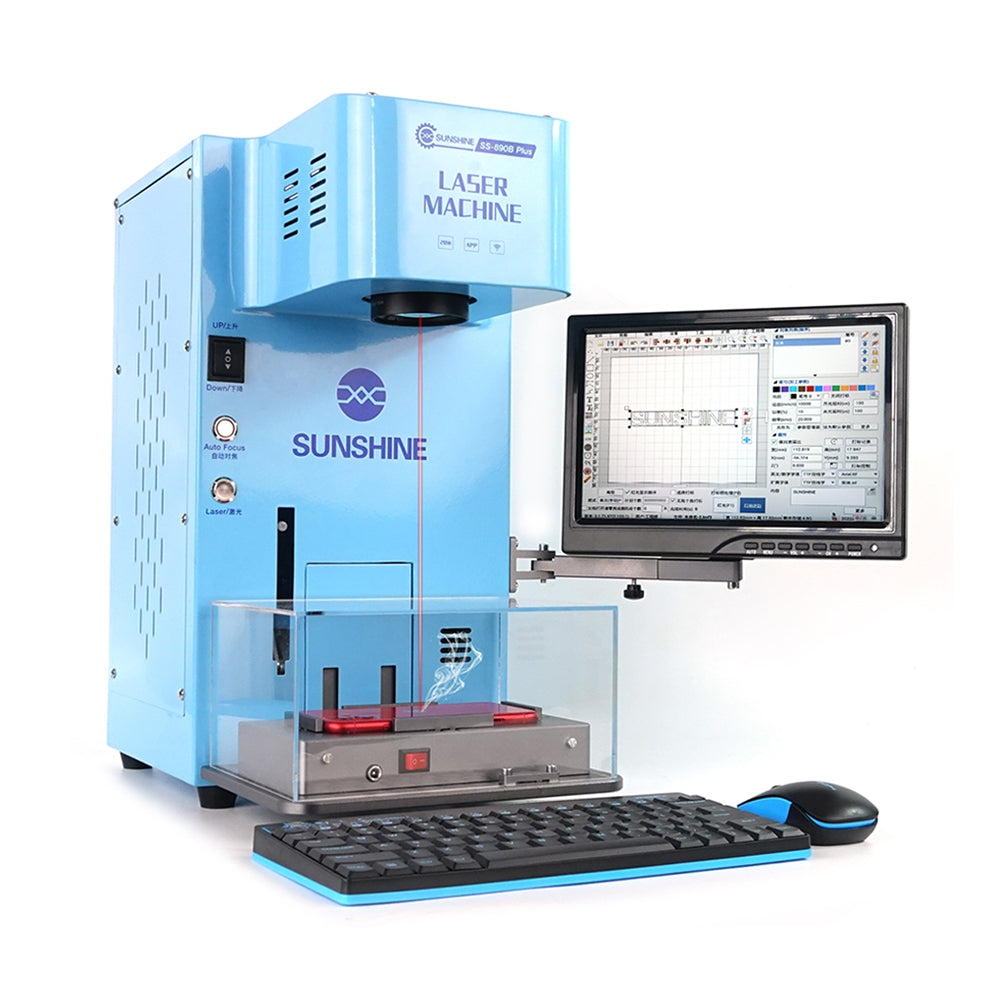 SUNSHINE SS-890B Plus Multi-function Fiber Laser Marking Machine Mobile Phone Wireless Control Laser Marking Auto Focus