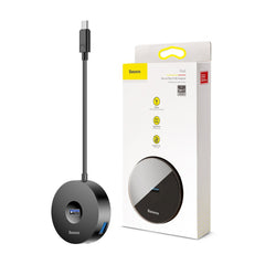 Baseus Round Box HUB Adapter (Type-C to USB3.0 x 1 + USB2.0 x 3) 10cm
