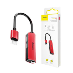 Baseus 3-in-1 iP Male to Dual iP & 3.5mm Female Adapter L52