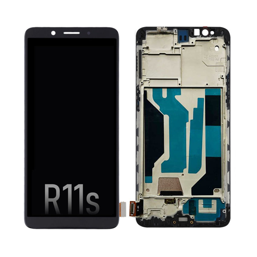 OPPO R11s LCD Screen Digitizer with Frame  (Aftermarket Quality)