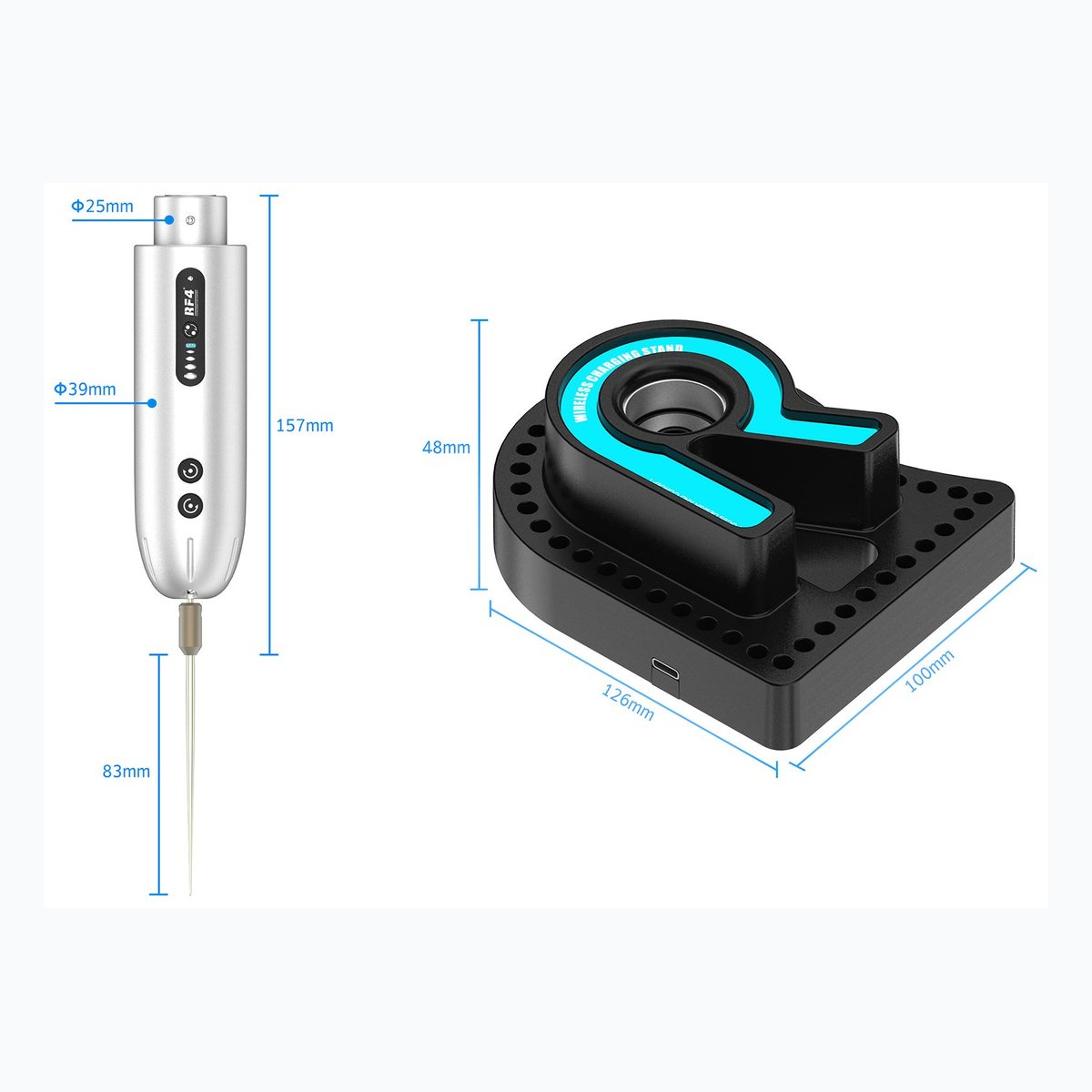 RF4 RF-GR3S glue remover dimensions and tool size reference
