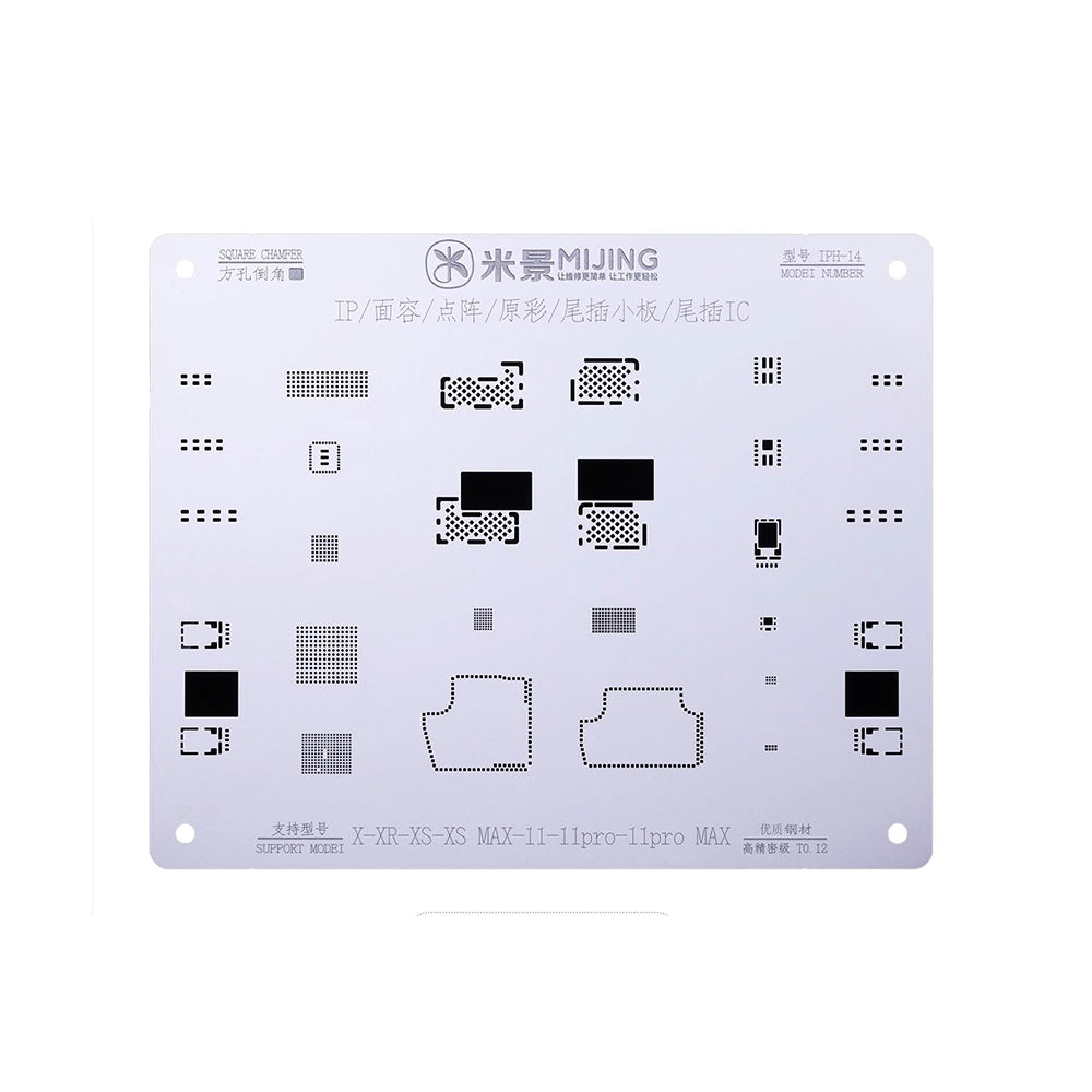 MiJing High Precision BGA Reballing Stencil for iPhone X-11 Series