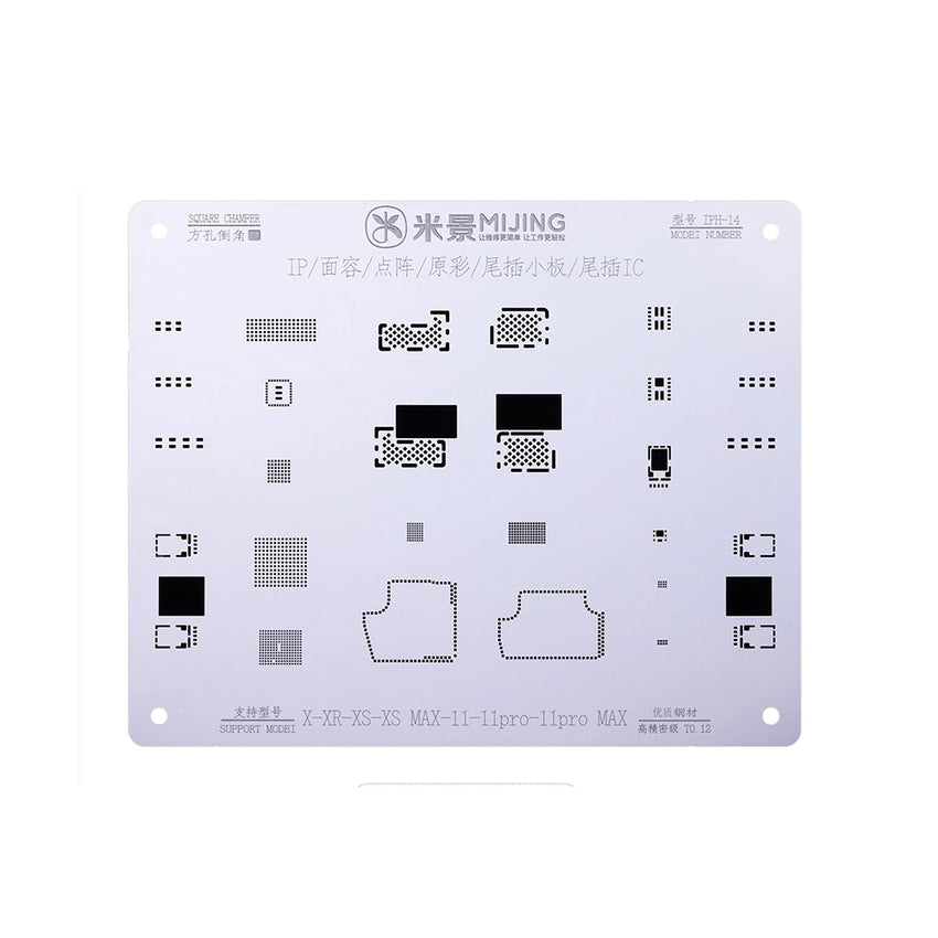 MiJing High Precision BGA Reballing Stencil for iPhone X-11 Series