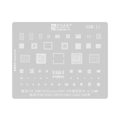 AMAOE BGA Reballing Stencil With CPU Position SAM11 for Samsung Galaxy J7 J720F / A30 / A8s G8870 / A40s A305