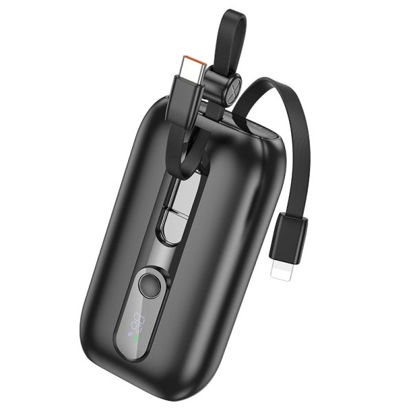 BOROFONE BJ46 Lord 22.5W+PD20W fully compatible power bank with digital display and cable(10000mAh) - Black