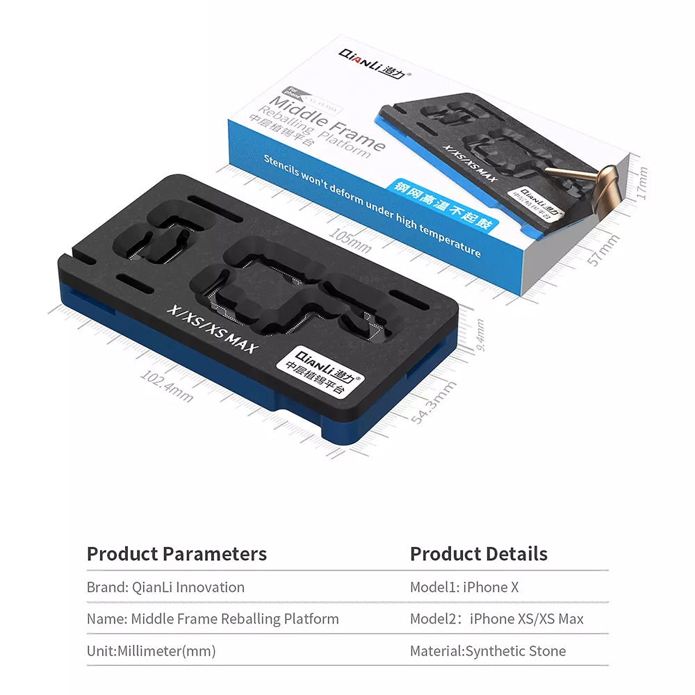 QianLi Middle Frame Reballing Platform for iPhone X / XS / XS Max