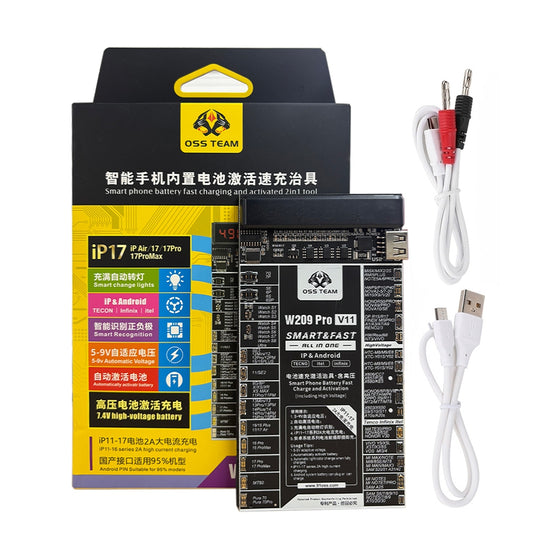 OSS TEAM W209 Pro V11 Battery Fast Charging Activation Board Test Tool for iPhone 6-17 Pro Max