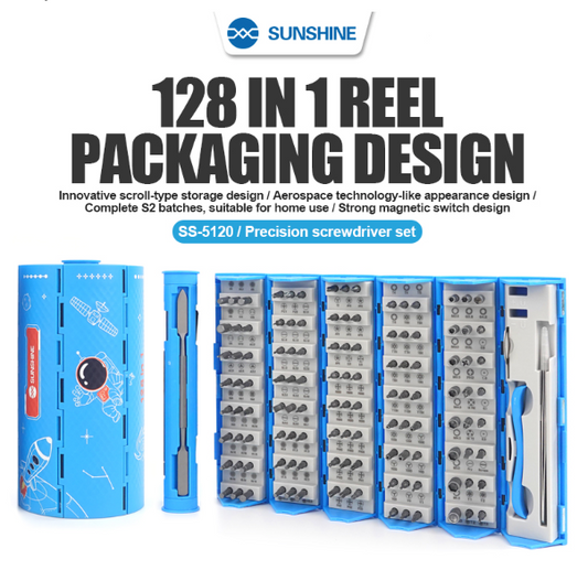 Bộ tua vít nam châm chính xác 128 trong 1 SUNSHINE SS-5120