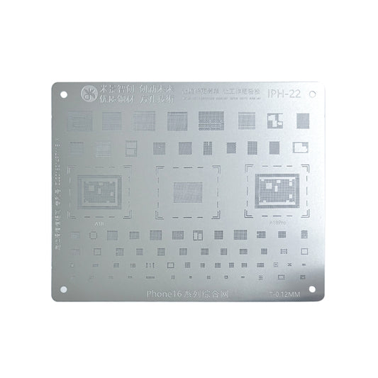 MiJing High Precision BGA Reballing Stencil for iPhone 16 Series