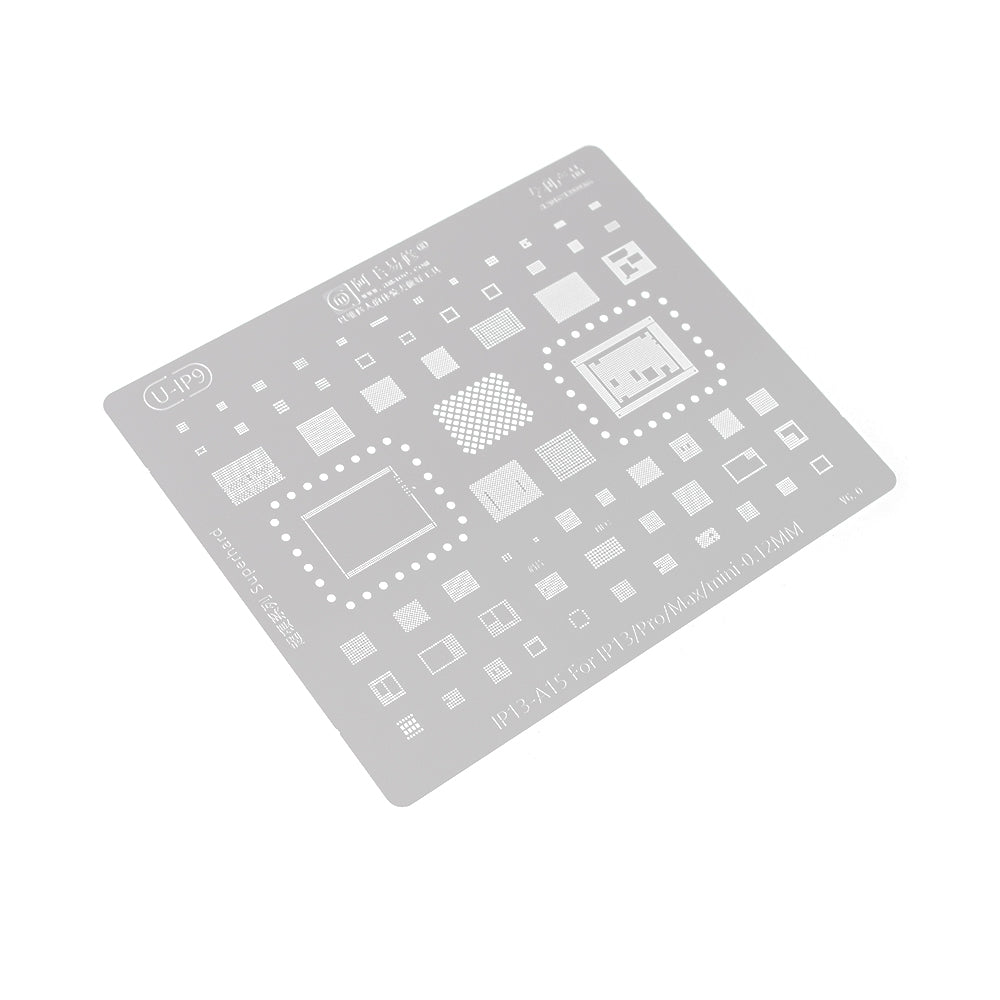 AMAOE BGA Reballing Stencil With CPU Position for iPhone 13 / 13 mini / 13 Pro / 13 Pro Max-A15