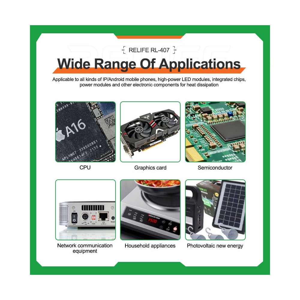 RELIFE RL-407 Thermal Grease Cooling Gel For Phone CPU Heat Dissipation 20g-Black