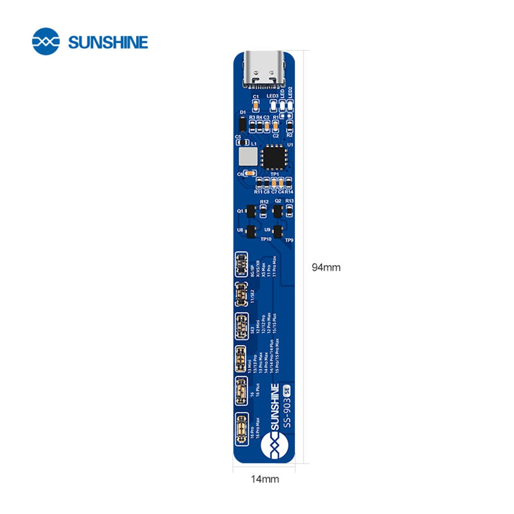 SUNSHINE SS-903 SE Battery Charging Activation Board for iPhone 8 to 17 Pro Max / SE2 / SE3