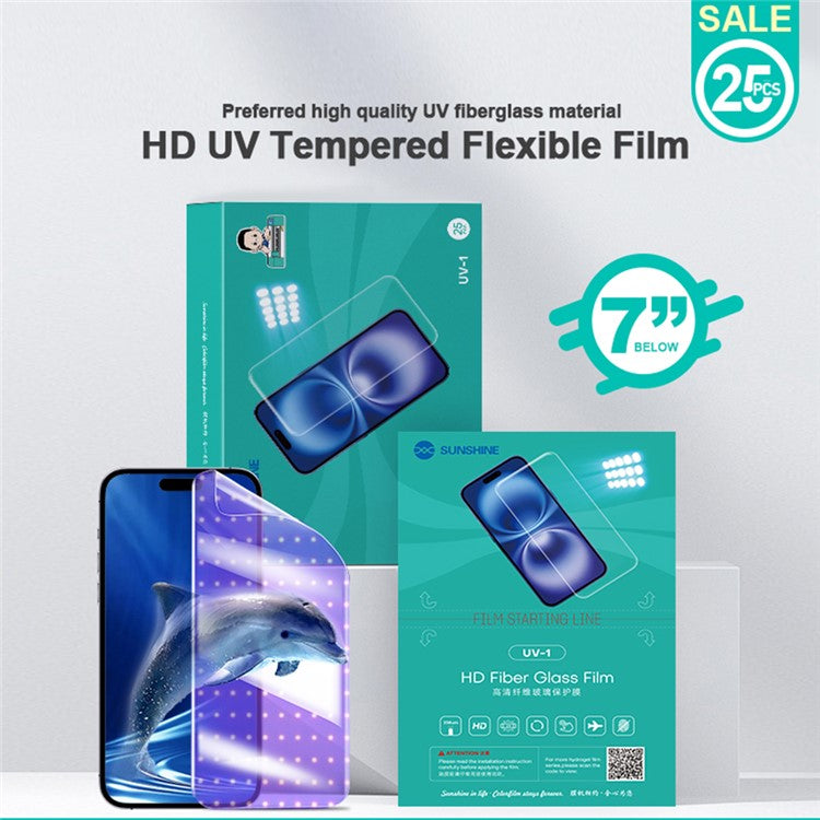 Phim bảo vệ sợi thủy tinh HD SUNSHINE UV-1 (25 cái/hộp)