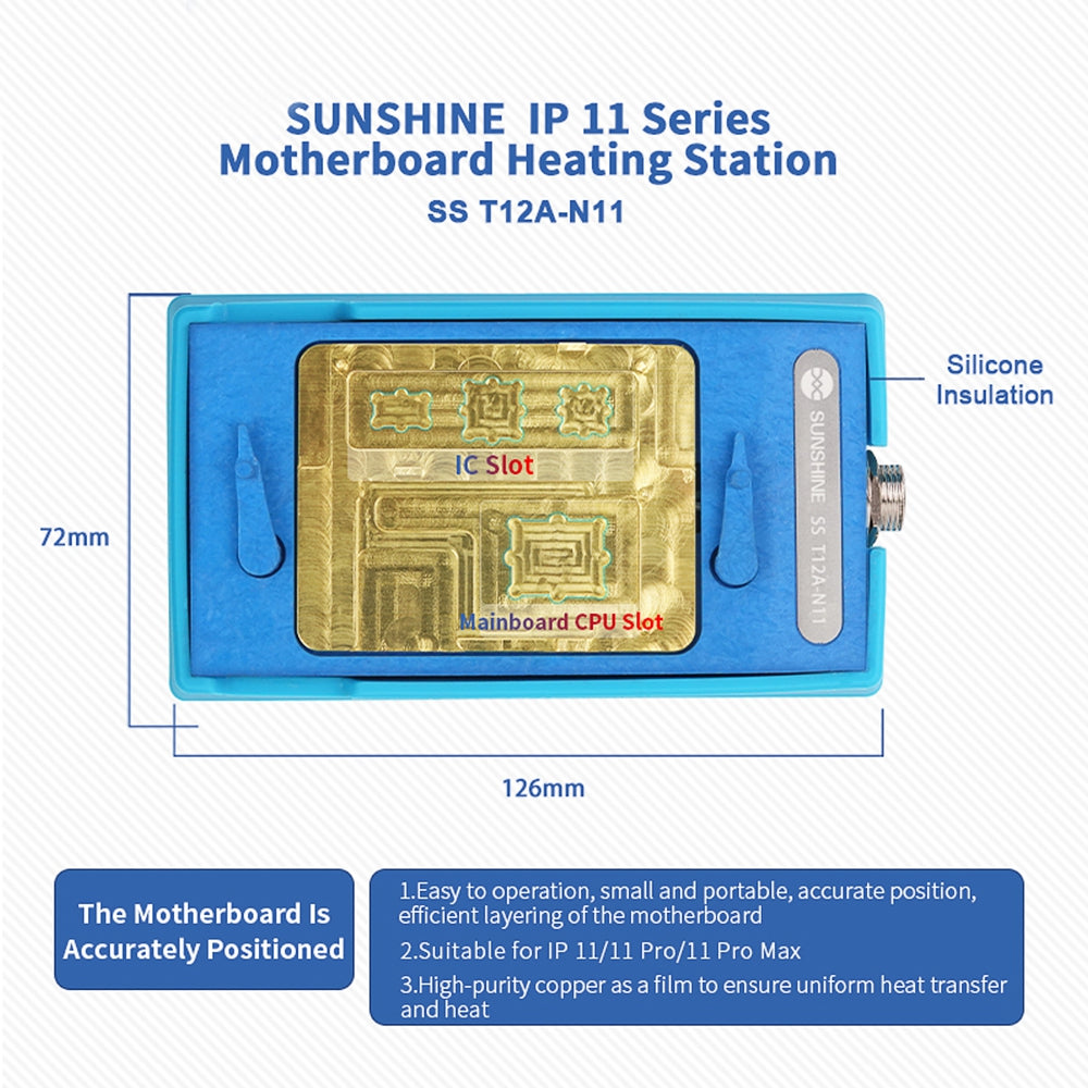 SUNSHINE SS-T12A-N11 Motherboard Heating Station for iPhone 11 / 11 Pro / 11 Pro Max