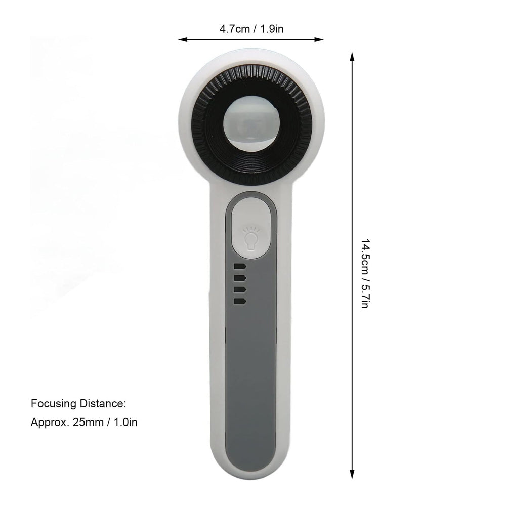 21mm 80X Handheld Magnifier with Led Lights