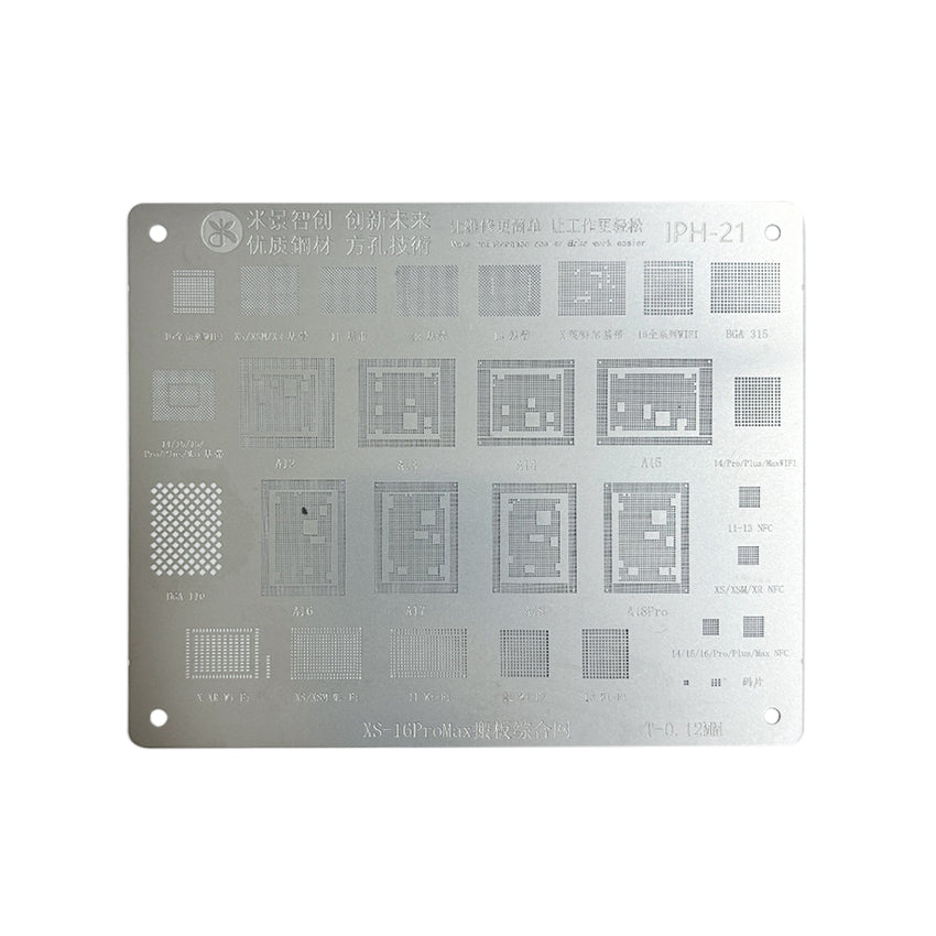 MiJing High Precision BGA Reballing Stencil for iPhone X-16 Series