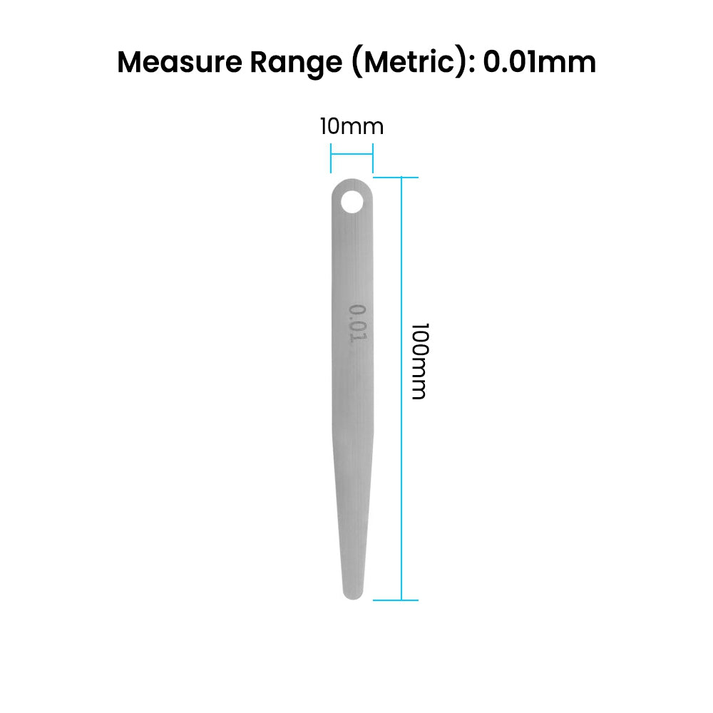 Feeler Gauge 0.01mm Gap Measuring Tool (10 PCS)