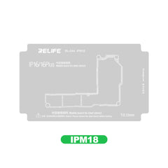 RELIFE RL-044 IPM18 0.12MM Middle Layer BGA Reballing Stencil for iPhone 16 / 16 Plus