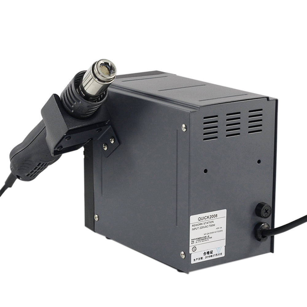 QUICK 2008 ESD Digital Display Heat Gun Welding Rework Soldering Station (Spiral Wind)