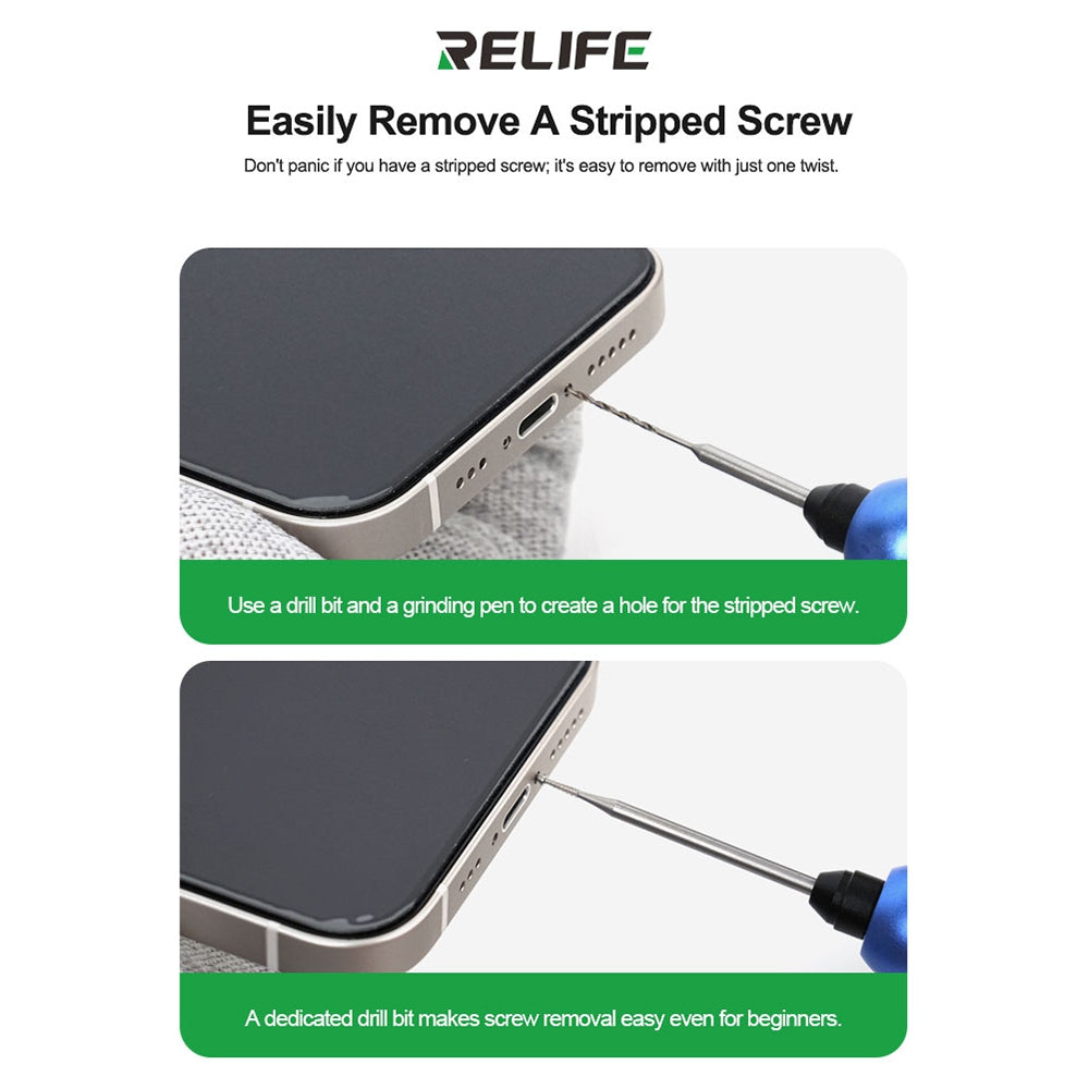 RELIFE TX1 Stripped Screw Extractor Drill Bit Set