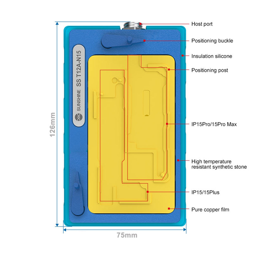 SUNSHINE SS-T12A-N15 Motherboard Heating Station for iphone 15 Series