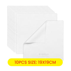 Kinglas Microfiber Cleaning Cloth 19x19cm for Camera Lens Eyeglasses Screens 10PCS/Pack