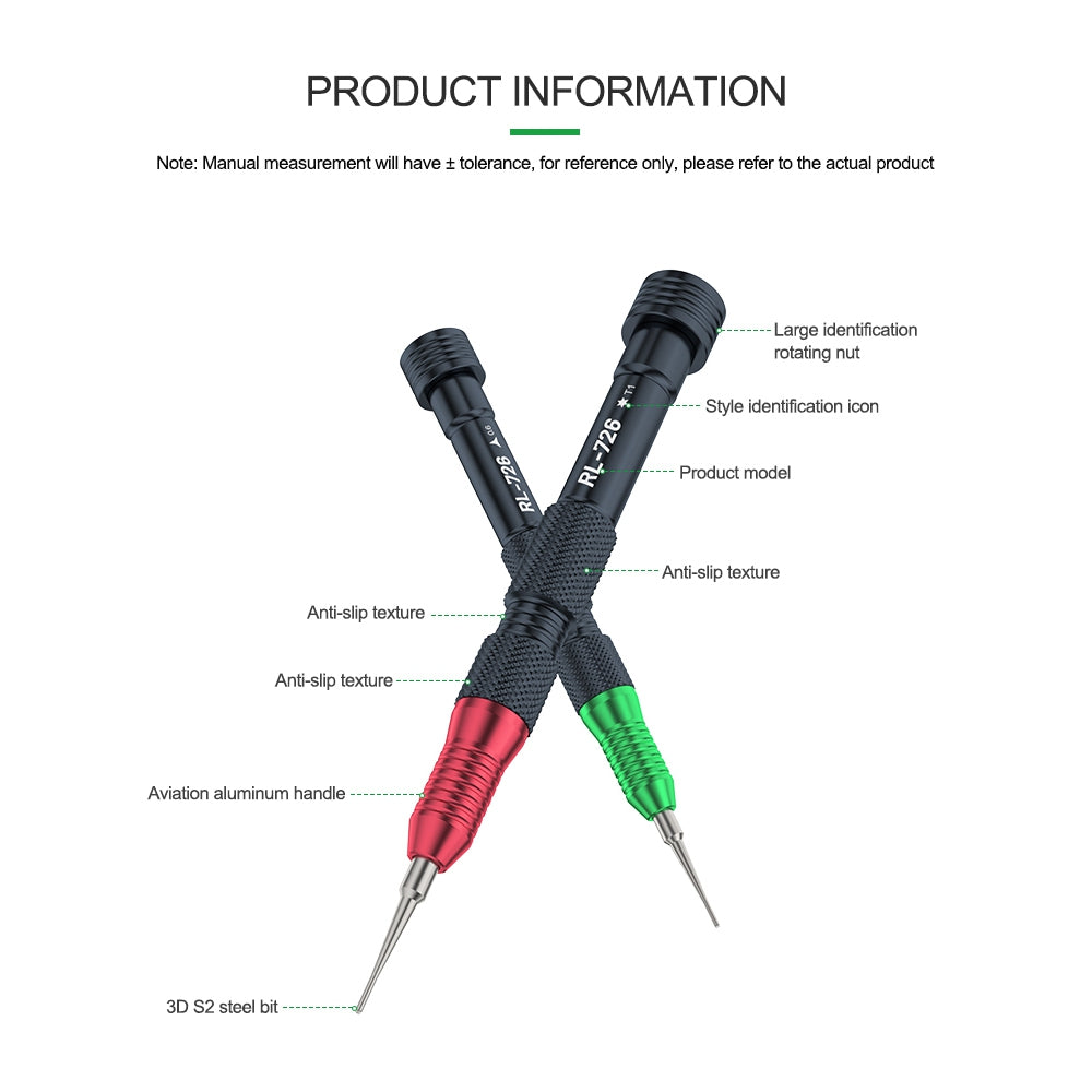 RELIFE RL-726 3D Precision Torque Screwdriver Y-shaped Triangular Small Screws Y0.6