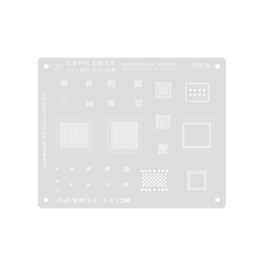 MiJing High Precision BGA Reballing Stencil for iPad 5 / mini 2 / mini 3