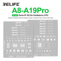 RELIFE RL-044 CPU Integrated Steel Mesh Set for Mobile Phone IP6-17 Repair Tin Planting Stencil Kit