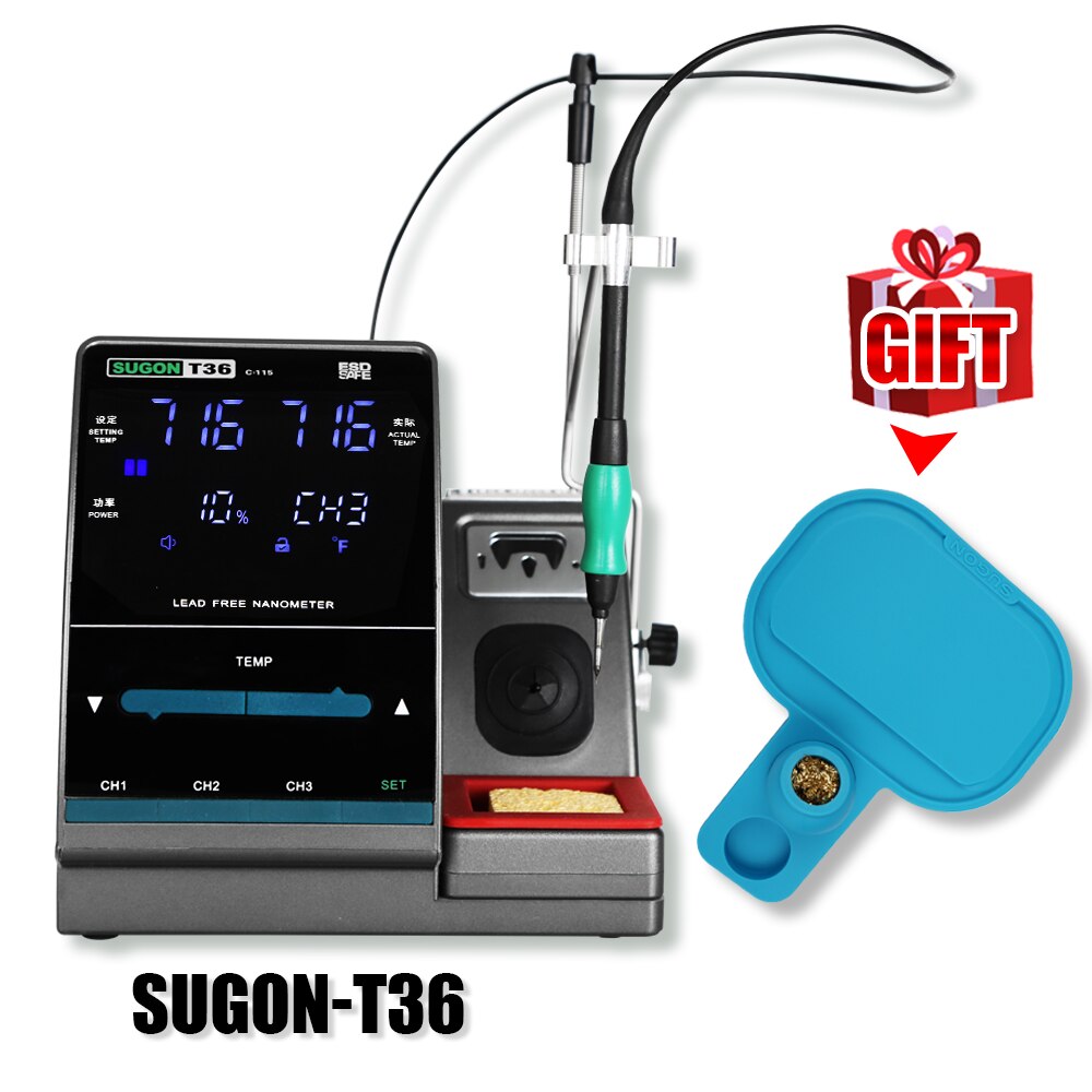 Máy hàn SUGON T36 Nano, gia nhiệt nhanh 1S kèm đầu mỏ hàn gốc cho hàn IC linh kiện