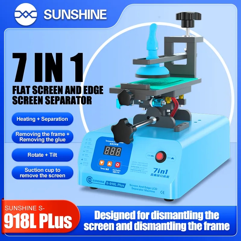 SUNSHINE S-918L Plus 7 in 1 Edge flat screen separator heating/separation/glue removal/frame removal/scren LCD Disassembly Tool