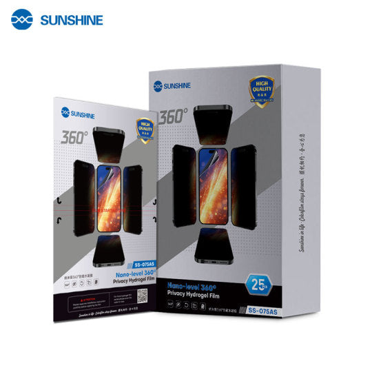 Phim hydrogel chống nhìn trộm nano 360° (25 cái/hộp) SUNSHINE SS-075AS