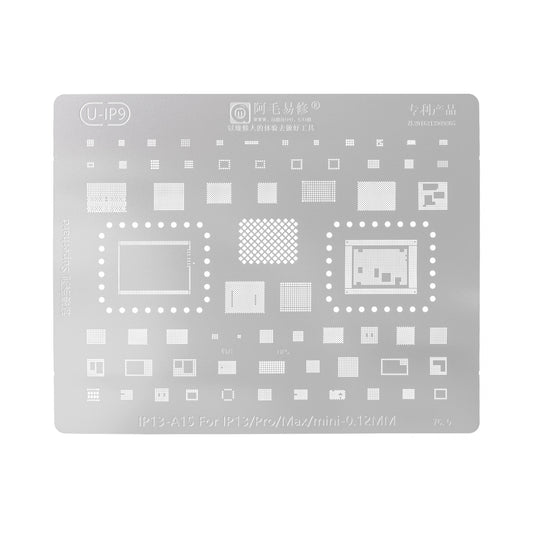 AMAOE BGA Reballing Stencil With CPU Position for iPhone 13 / 13 mini / 13 Pro / 13 Pro Max-A15