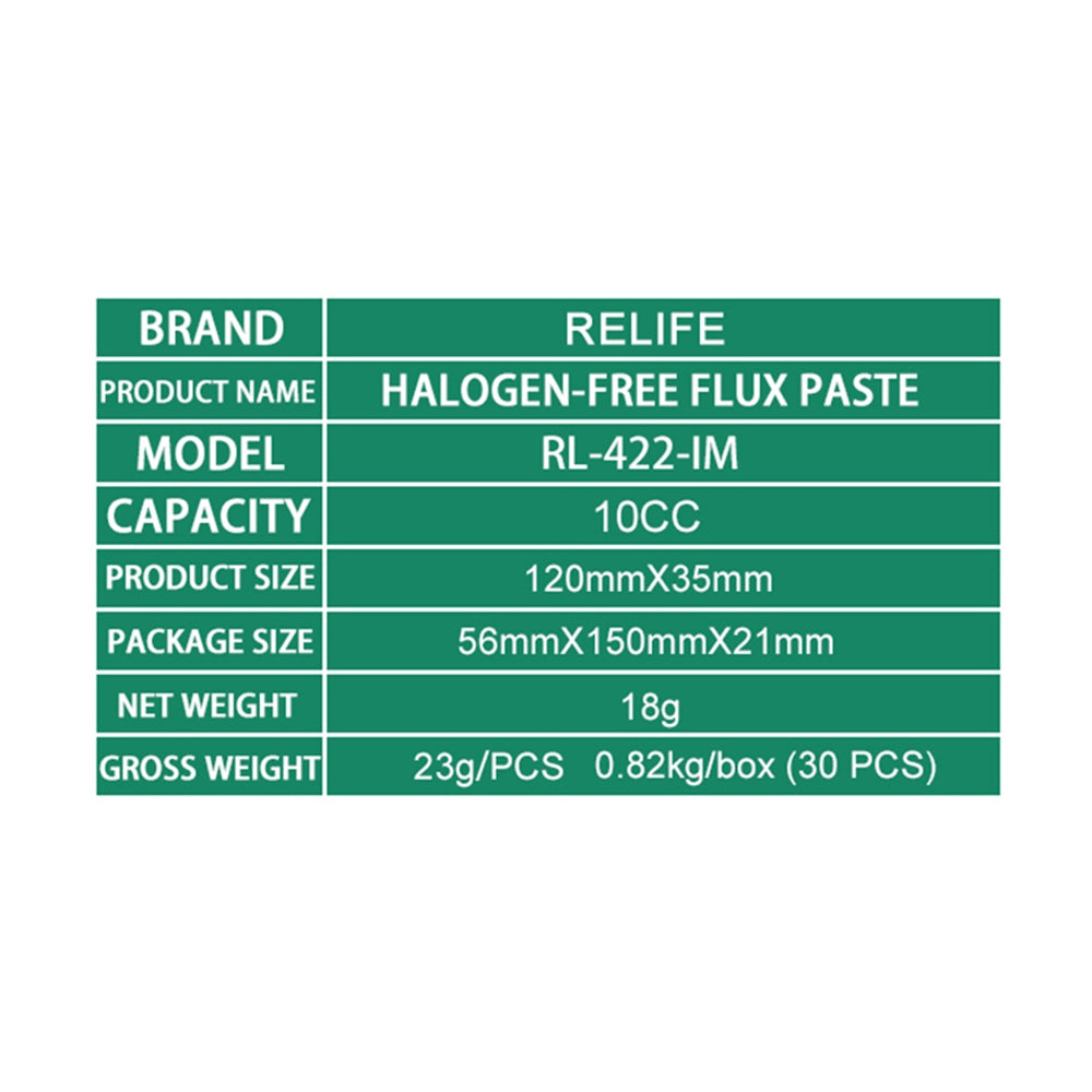 RELIFE RL-422-IM Halogen Free Flux Paste