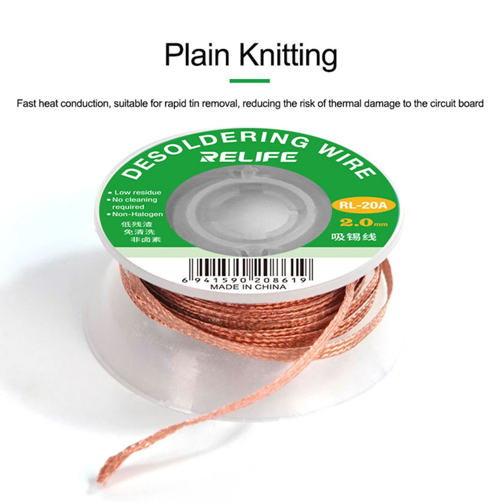 RELIFE RL-20A Desoldering Wire 2.0MM