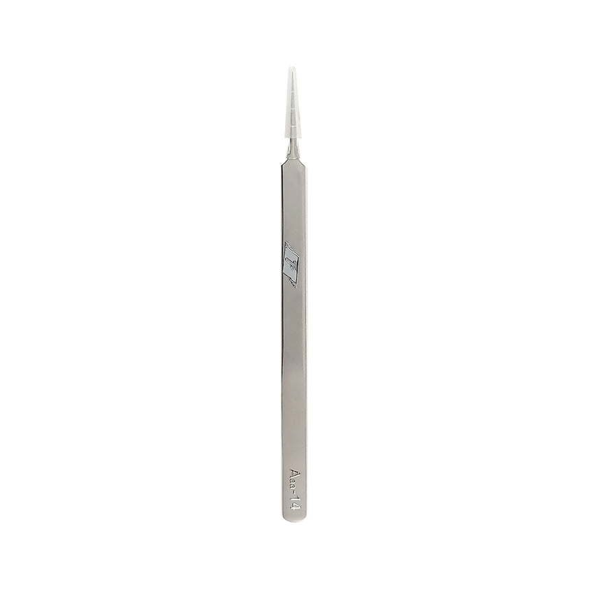 Long right angle Tweezer Silver