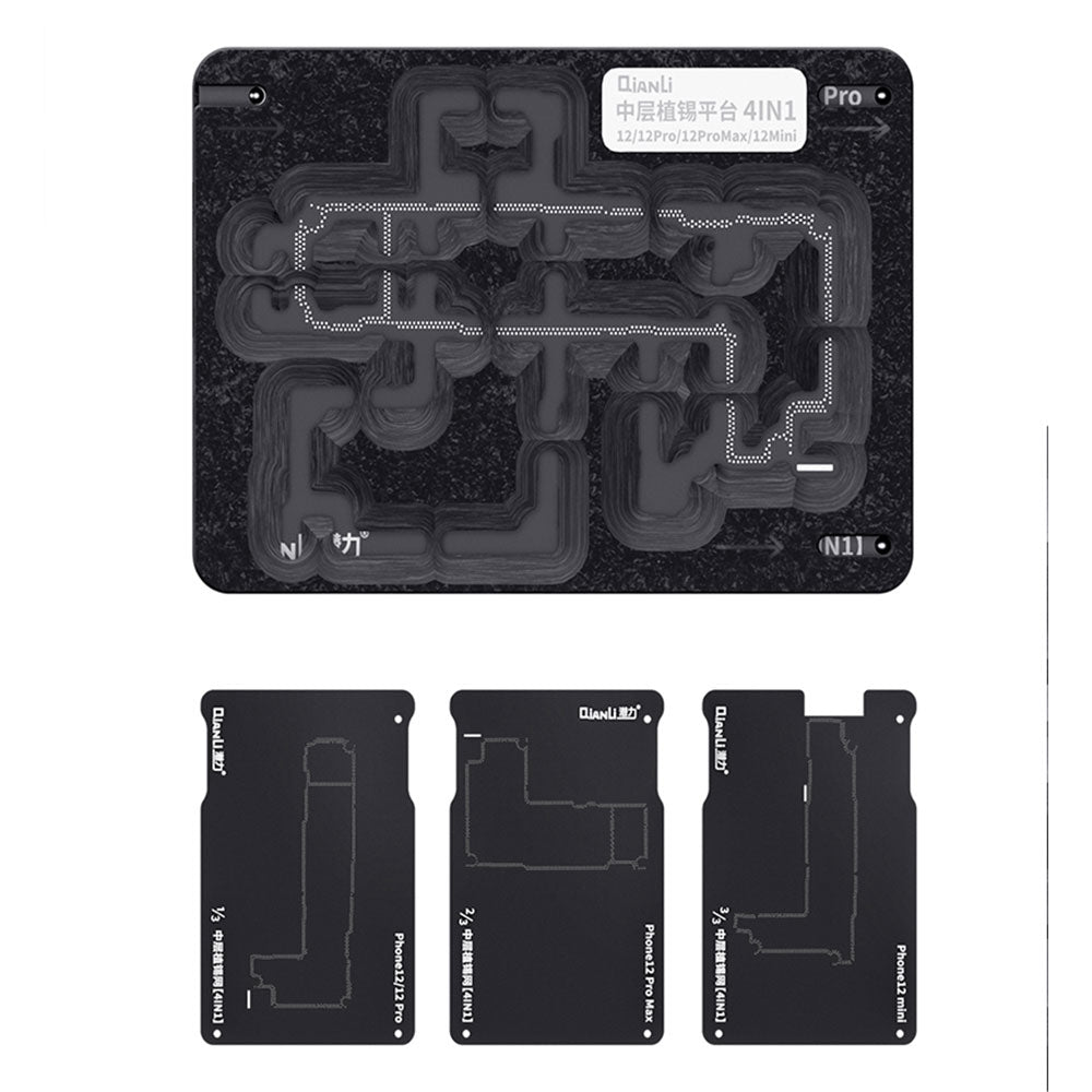 QianLi Middle Frame Reballing Platform for iPhone 12 mini / 12 / 12 Pro / 12 Pro Max