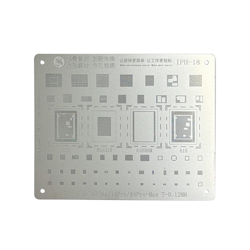 MiJing High Precision BGA Reballing Stencil for iPhone 14 Series