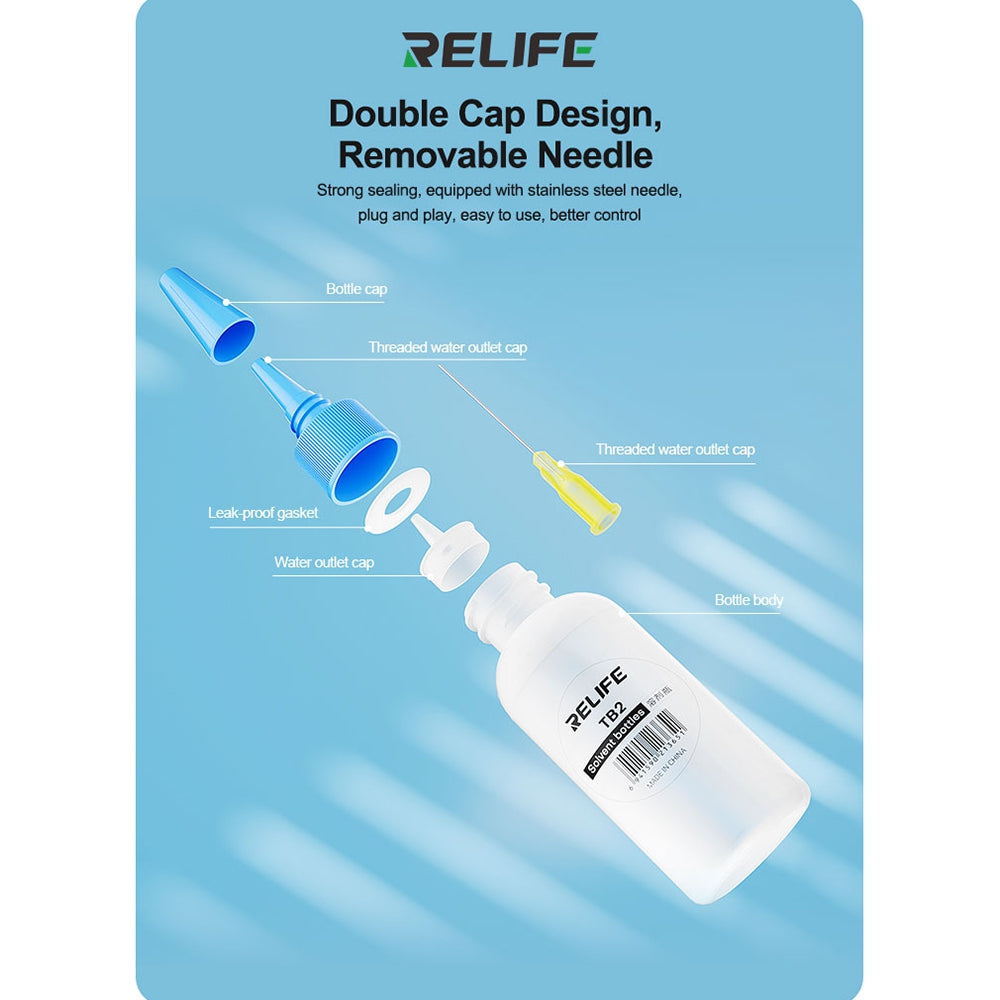 RELIFE TB2 Needle Tube Type Anti-static Solvent Bottle