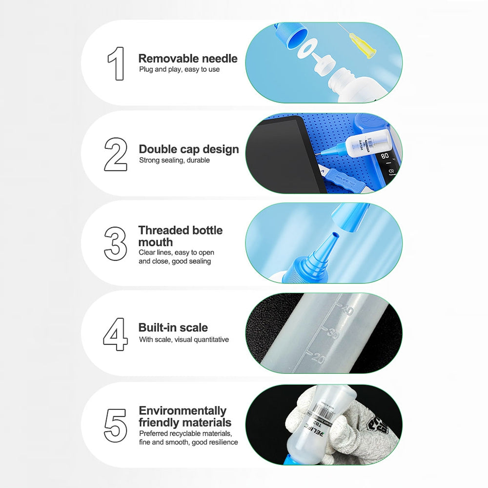 RELIFE TB2 Needle Tube Type Anti-static Solvent Bottle
