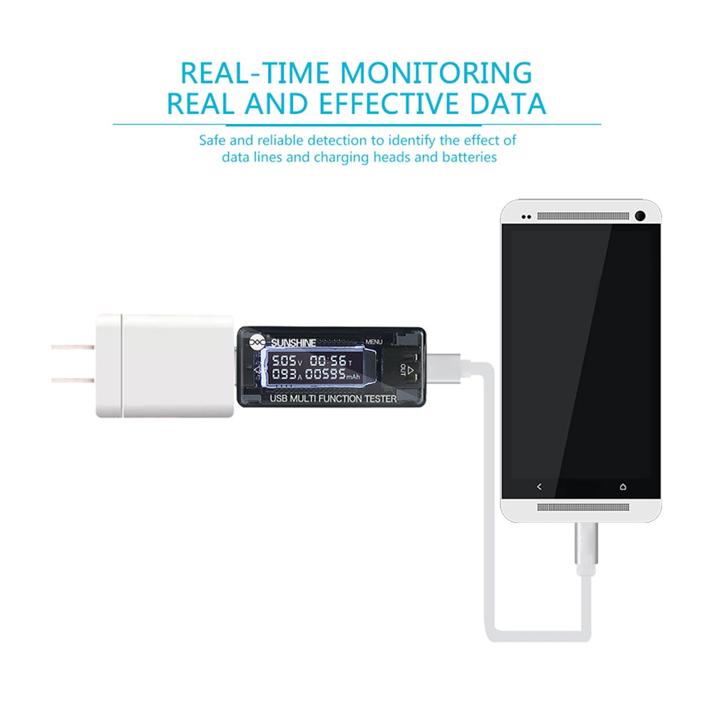 SUNSHINE SS-302A USB Intelligent Digital Display Detector (QC4.0)