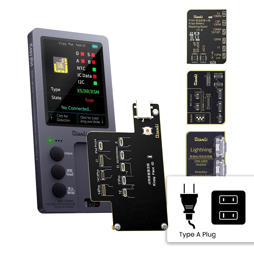 QianLi iCopy Plus V2.2 Detection Programmer With 4 PCB Board (With AU Plug Adapter)