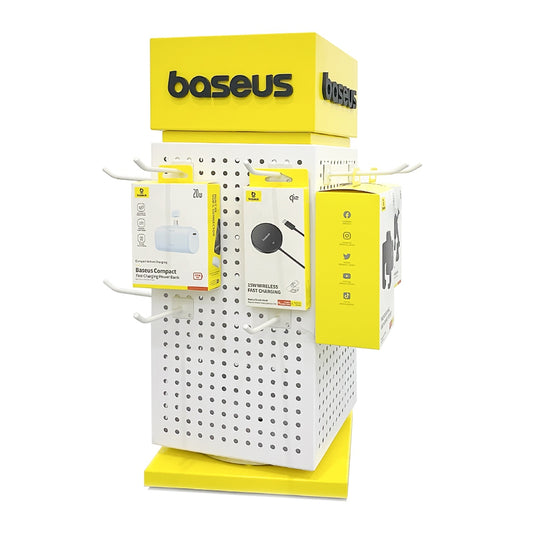 Baseus Pegboard Metal Rotating Display Stand with 22 Hooks