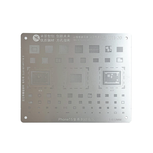 MiJing High Precision BGA Reballing Stencil for iPhone 15 Series