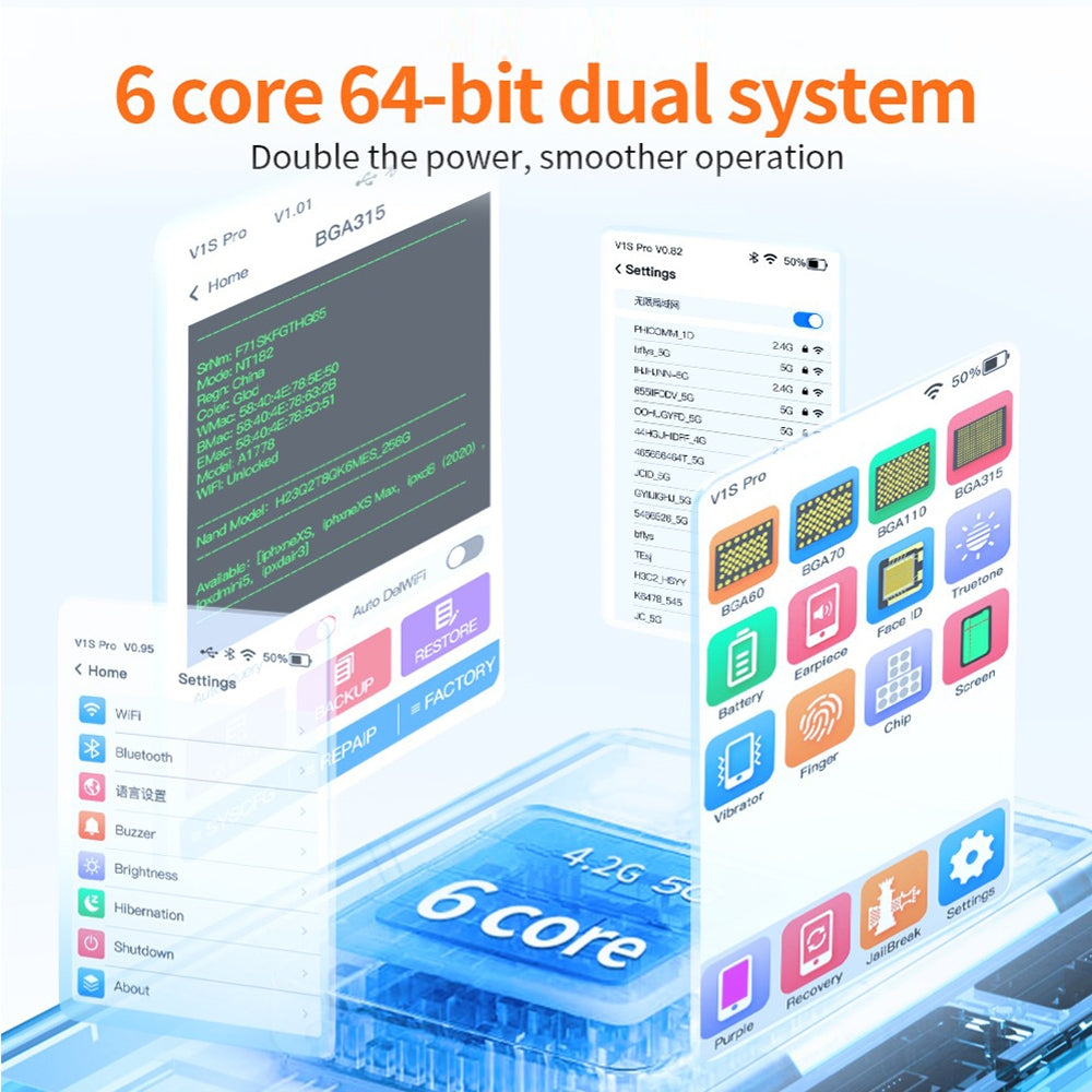 JCID V1S PRO Programmer Host Applicable to 16 series (Need to upgrade, connect to wifi and upgrade in the setting interface)