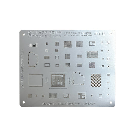 MiJing High Precision BGA Reballing Stencil for iPhone 11 / 11 Pro / 11 Pro Max